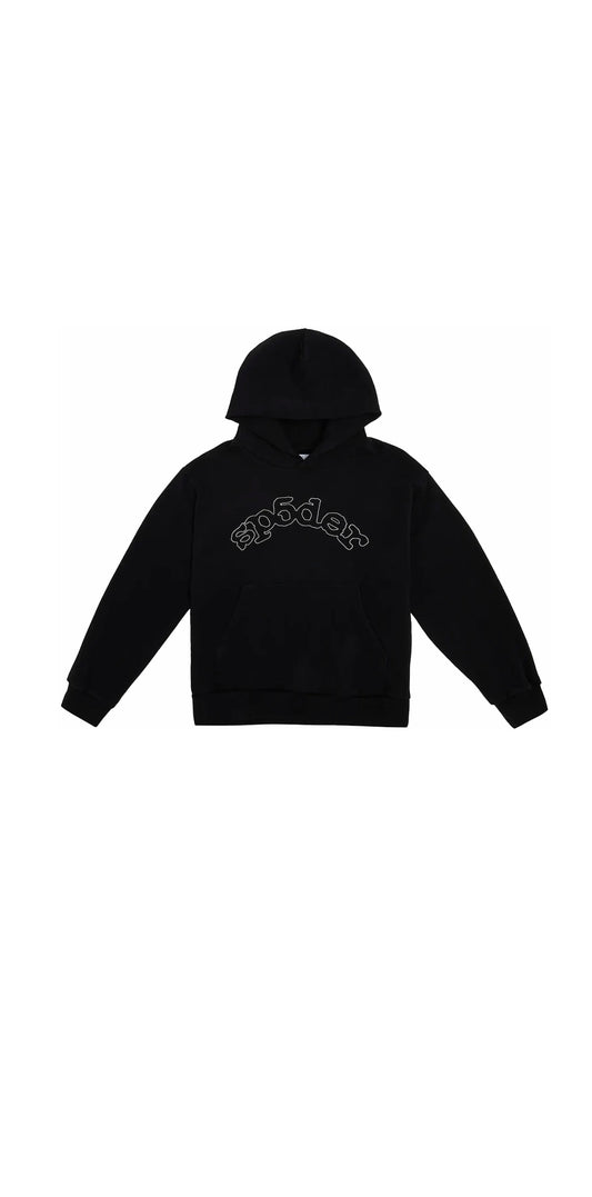 OG black logo spider hoodie